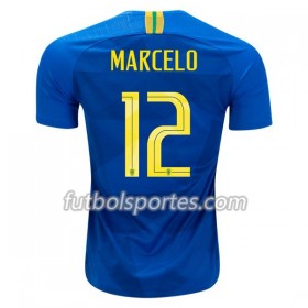 Camisetas Brasil Marcelo 12 Segunda Equipacion Mundial 2018